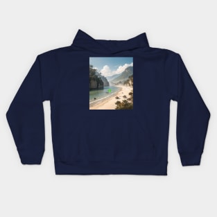 Tranquil Landscape : Tropical Beach Resort Vacation Kids Hoodie